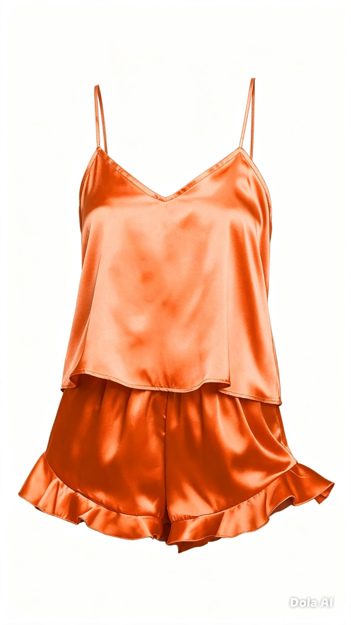Pijama corto de satén para mujer _ suave,  fresca y elegante