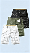 Shorts Casuales Estampados (Pack de 3)