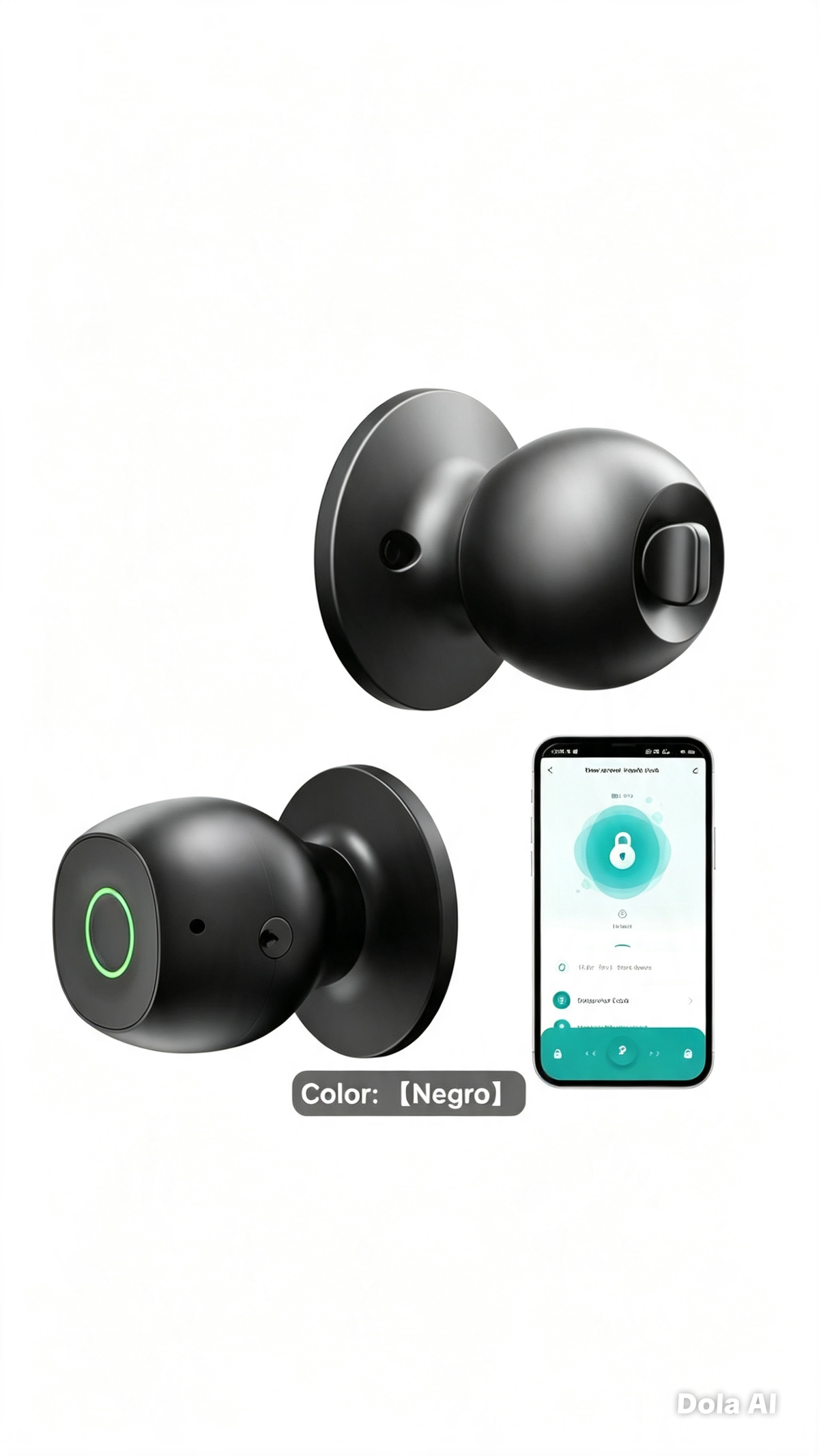 Cerradura Inteligente con Control desde Celular, Securidad Digital, Negro