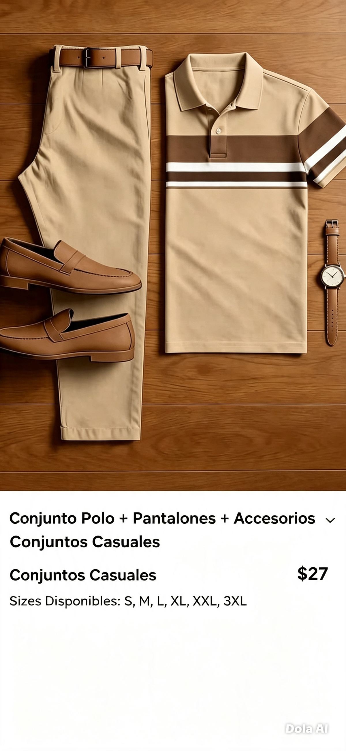 Conjunto Polo . Pantalones ,
