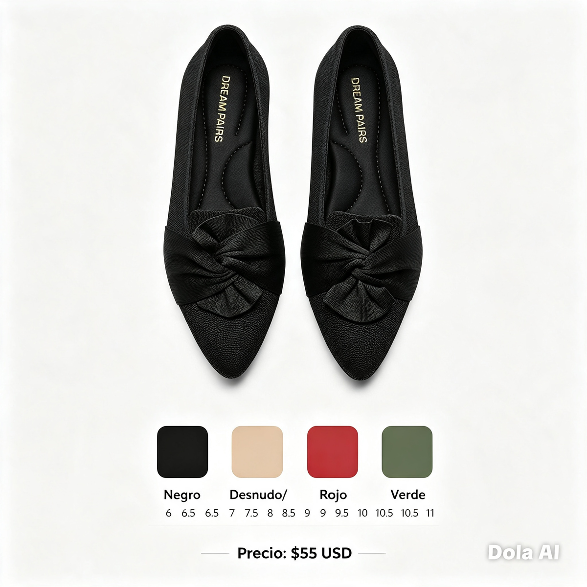Zapatos Planos Lazos Mujer
