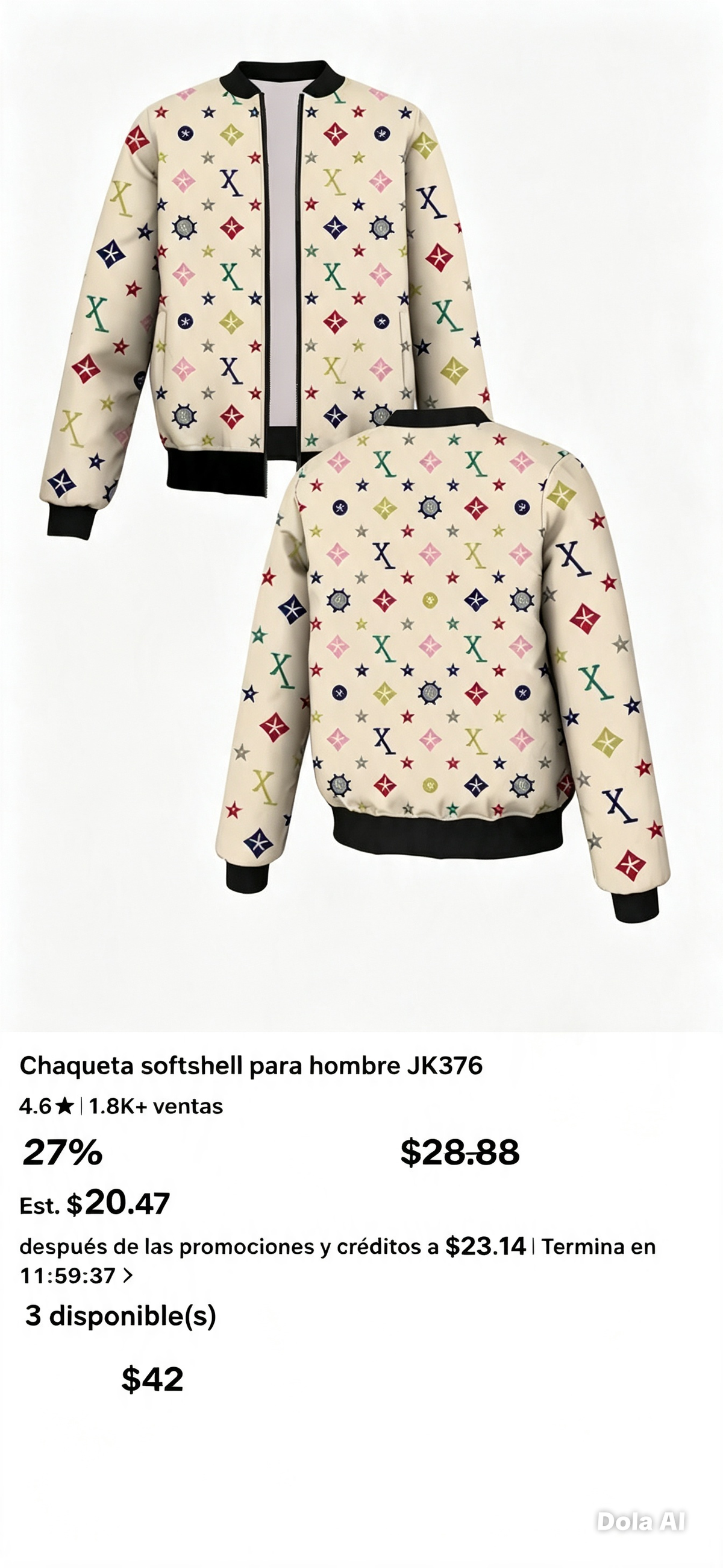 Chaqueta softshell, para hombre Jk376