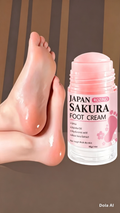 Crema Hidratante para pies, Exfoliante y Suavizante, Sakura Japonesa
