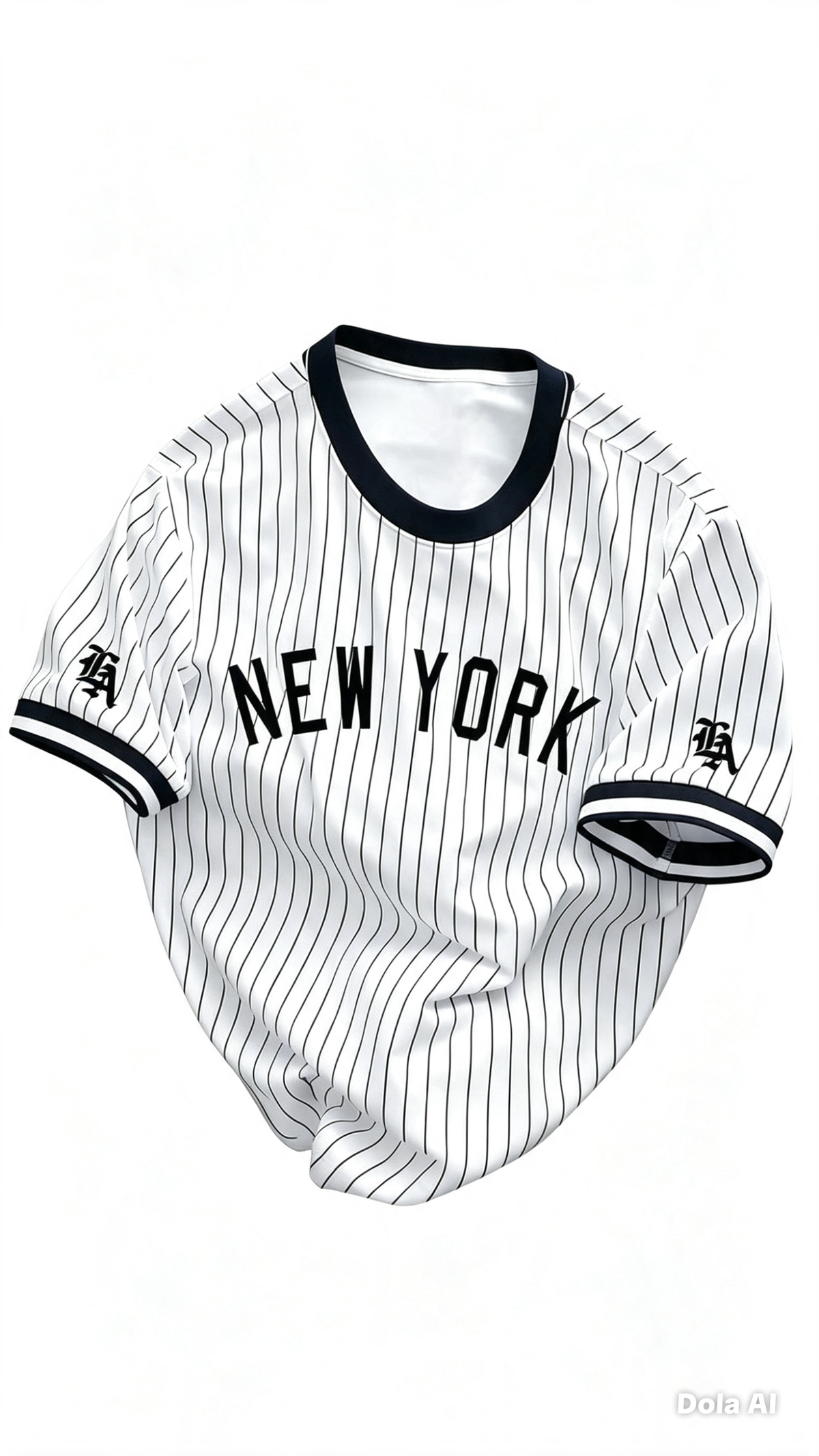 Canmiseta de Béisbol Rayada con Estampado_;New york;