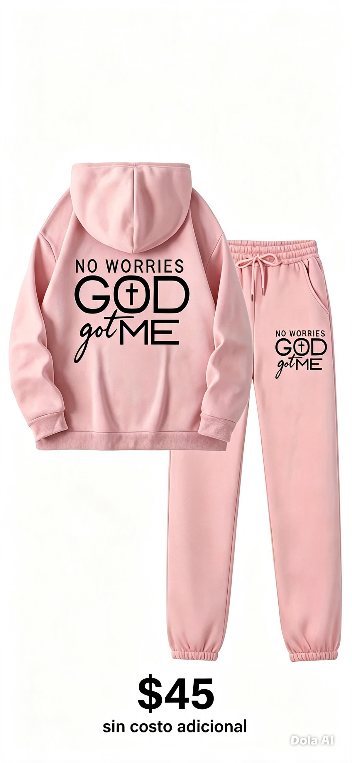 Conjunto Deportivo God Got Me _Rosa